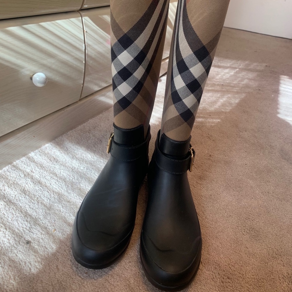 Burberry rain boots